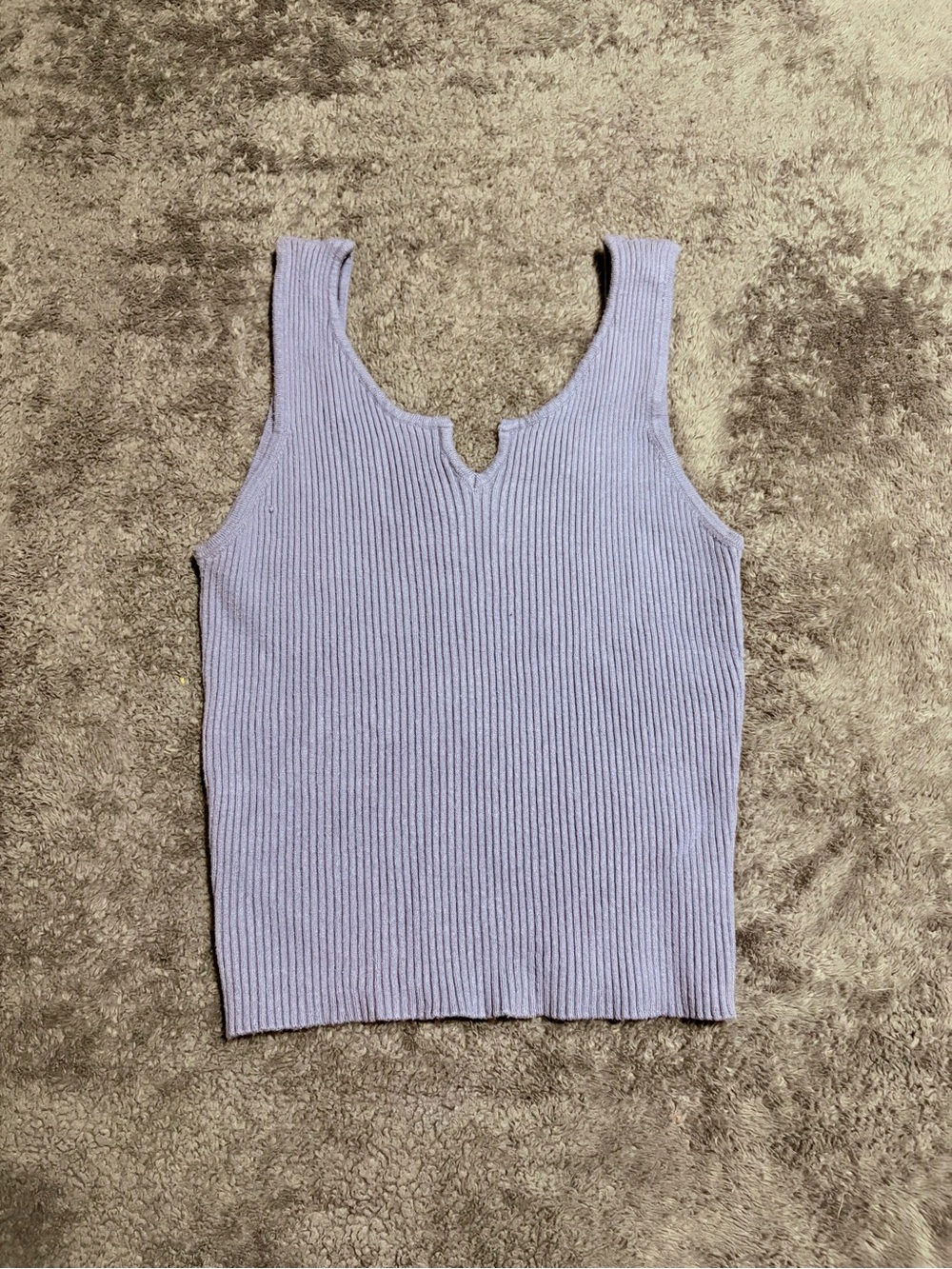 Lilac Active USA Ribbed V-Notch Tank Top - Women